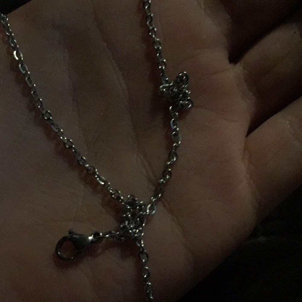 Silver stainless steel chain
